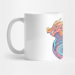 Dragon Pastel shades Shadow Silhouette Anime Style Collection No. 445 Mug